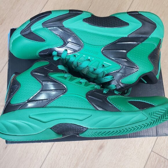 Shaq Devastator Mens Sz 8.5 Basketball Shoes Green Athletic Mid Sneakers School - Picture 7 of 9
